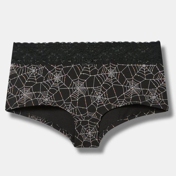 ❤️NWT VINTAGE TORRID PANTY - SPIDER WEB PRINT BOYSHORT - HALLOWEEN - PLUS SIZE - Picture 1 of 12